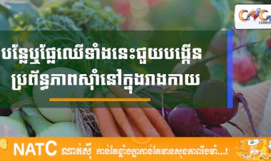 [វីដេអូ] # Ep.54 បន្លែឬផ្លែឈើទាំងនេះជួយបង្កើនប្រព័ន្ធភាពស៊ាំនៅក្នុងរាងកាយ