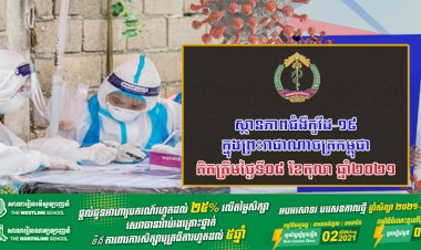 ស្ថានភាពជំងឺកូវីដ-១៩ គិតត្រឹមថ្ងៃទី ០៨ ខែតុលា ឆ្នាំ២០២១
