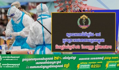 ស្ថានភាពជំងឺកូវីដ-១៩ ក្នុងព្រះរាជាណាចក្រកម្ពុជា គិតត្រឹមថ្ងៃទី១៦ ខែកញ្ញា ឆ្នាំ២០២១៖