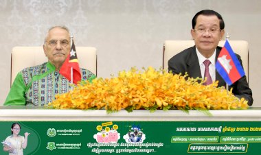 សម្ដេចតេជោ ហ៊ុន សែន និងឯកឧត្តមប្រធានាធិបតីទីម័រខាងកើត អញ្ជើញជាអធិបតីក្នុងពិធីចុះហត្ថលេខាលើឯកសារសំខាន់ចំនួន០២