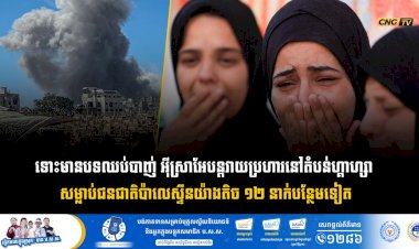 ទោះមានបទឈប់បាញ់ អុីស្រាអែបន្តវាយប្រហារនៅតំបន់ហ្គាហ្សា   សម្លាប់ជនជាតិប៉ាលេស្ទីនយ៉ាងតិច ១២ នាក់បន្ថែមទៀត